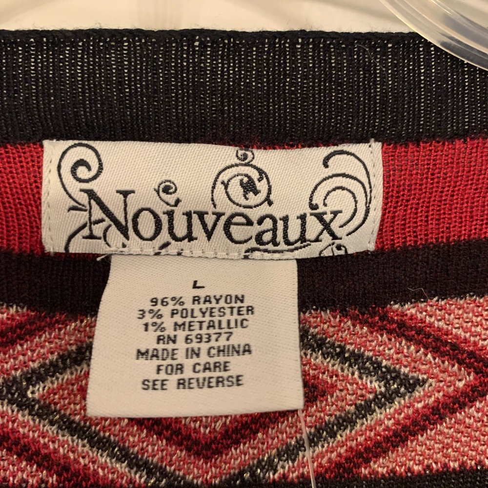 Cardigan Waterfall Style Large NWT Noveaux - Picture 2 of 6